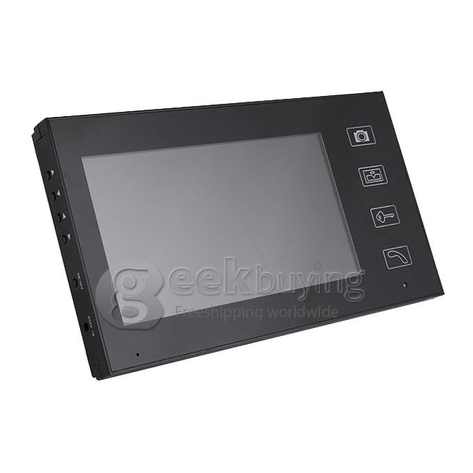 2.4GHz Wireless 7 TFT Doorbell Door Phone Intercom System(Calls, Intercom, Unlock, Monitor, Night Vision) - Black