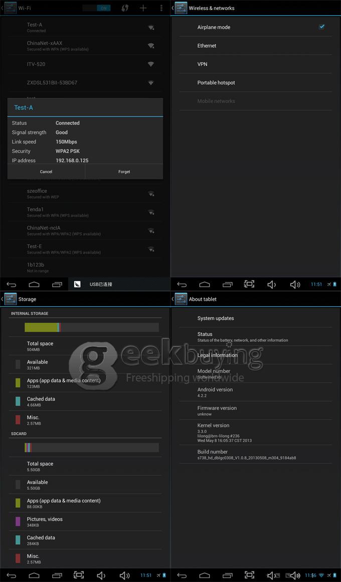 F40 7 inch Dual Core Cortex-A7 CPU Allwinner A20 1024×600 Capacitive Screen 1G/8G Dual Cameras Tablet PC - Silver