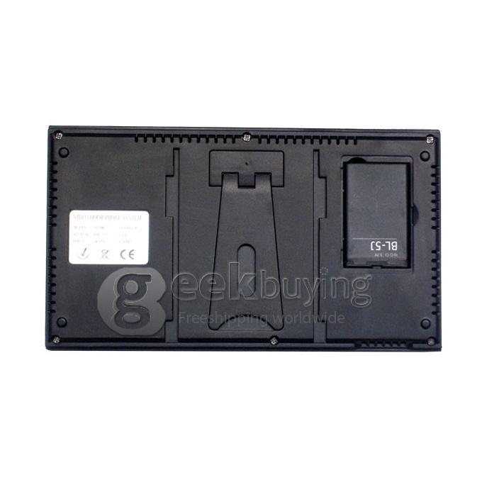 2.4GHz Wireless 7 TFT Doorbell Door Phone Intercom System(Calls, Intercom, Unlock, Monitor, Night Vision) - Black