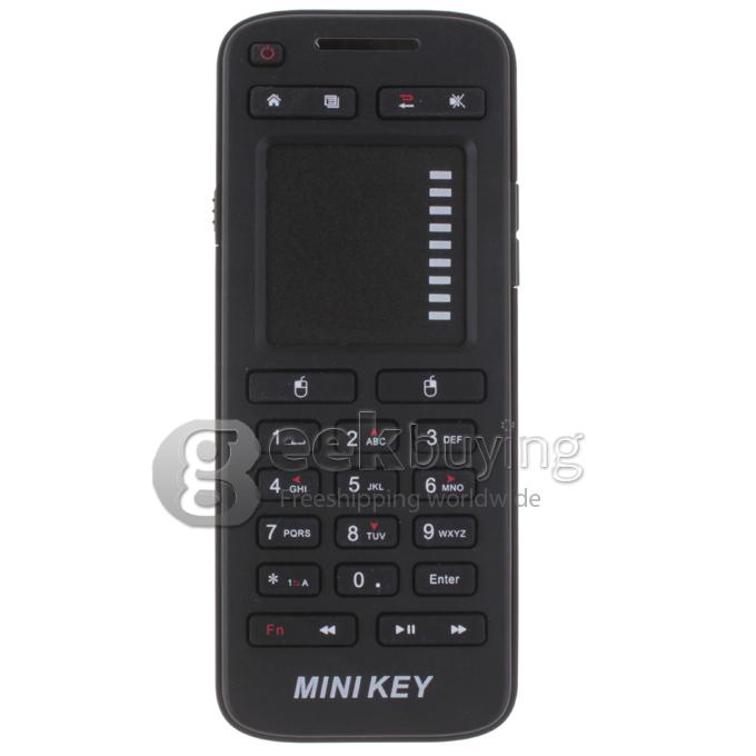 IR-100-RF 2.4G Wireless MINI Keyboard with Number and Touchpad Mouse - Black