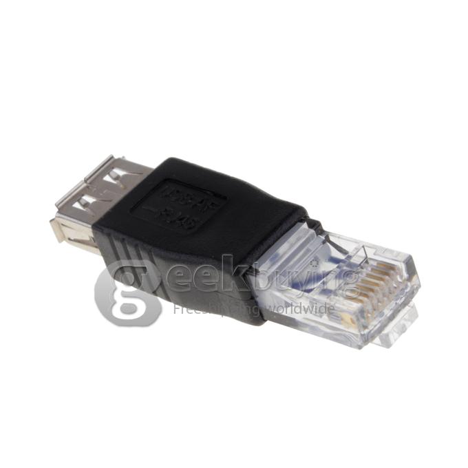 USB A Female to Ethernet LAN RJ45 Male Router Adapter