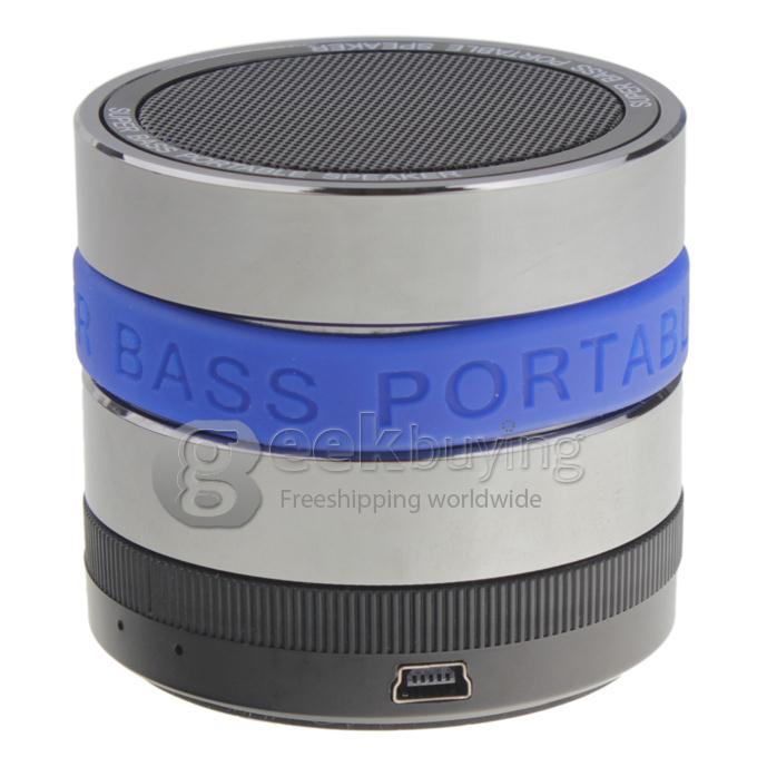 2013 New Mini Super Bass Portable Wireless Bluetooth Speaker TF Card Music Player - Blue