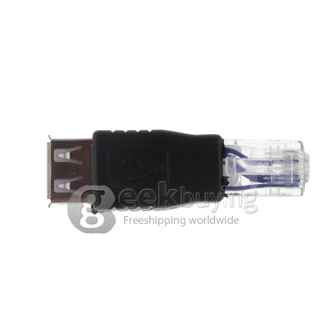 USB A Female to Ethernet LAN RJ45 Male Router Adapter