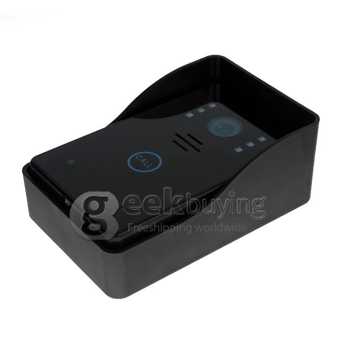 2.4GHz Wireless 2 x 7 TFT Doorbell Door Phone Intercom System(Calls, Intercom, Unlock, Monitor, Night Vision) - Black