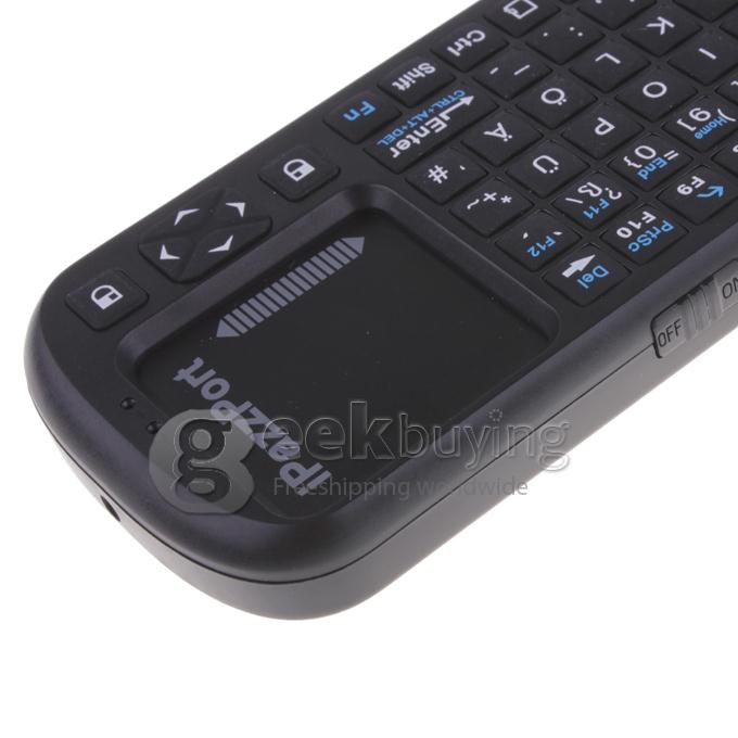 German IPazzPort KP-810-19 2.4G Mini Wireless QWERTZ Keyboard with Touchpad for Tablet / Mini PC / TV Box