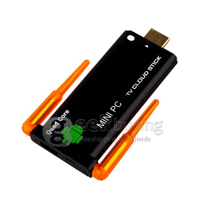 CX-919II GM282 RK3188T Quad Core Google Android 4.2 1.4GHz Mini TV BOX Dongle 2G/8G Dual External WiFi Antenna Bluetooth - Black