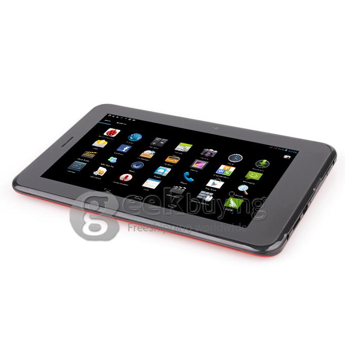 GB97 MTK8377 1.2GHz 7 inch Tablet PC Android 4.1 Dual Core Capacitive Touch Screen 1024*600 1G/8G - Red