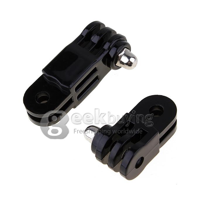 Universal 2way-3way Parallel + Vertical Axis Hinge Mount Adapter Kit for Gopro Hero 3+ / 3 / 2 - Black