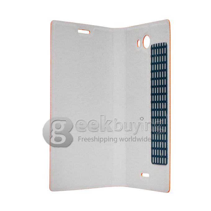 Flip PU Leather Cover Case for iocean X7 5 inch Smart Phone - Orange