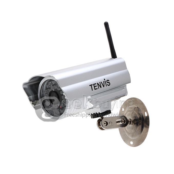 TENVIS IP602W 640x480 Wireless Outdoor Remote Surveillance Cameras W/ 30-IR LED Night Vision - Silver