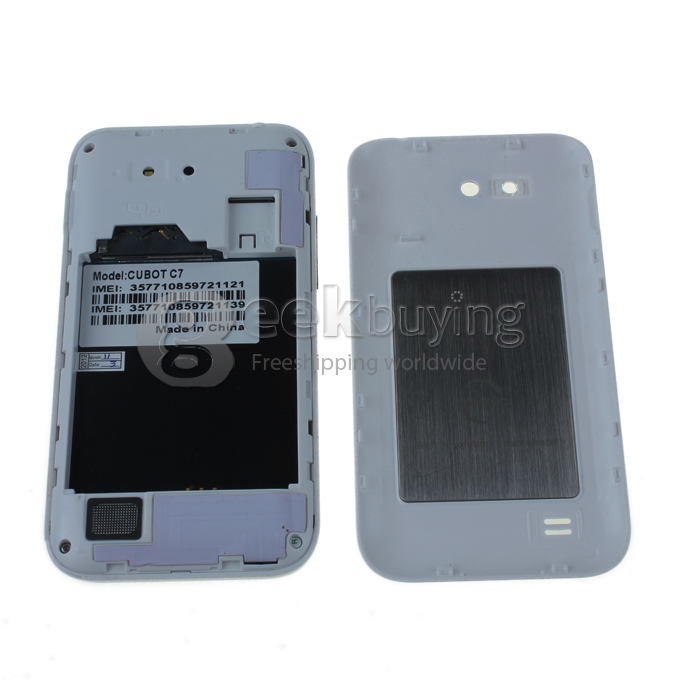 3.5 inch Smartphone Cubot C7 MTK6515 1GHz CPU Dual SIM Android 2.3 Quad Band Dual Camera 2.0MP white with 2pcs Free Case