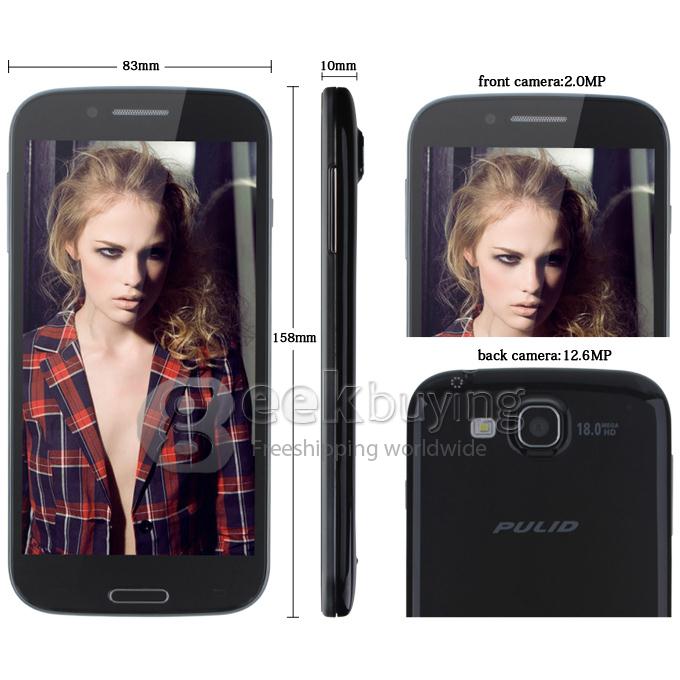 PULID F13 5.0 Inch IPS FHD Touch Screen MTK6589T Smart Phone 2GB RAM+32GB ROM 12.6MP Camera with 3G/GPS-Black