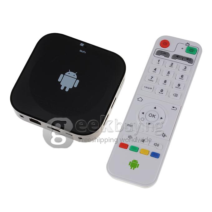 CX-921 Rockchip Quad Core Android 4.2.2 OS RK3188T Cortex A9 1.4 GHz Mini TV BOX 2G/8G AV Output Built-in MIC Black