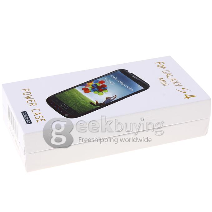 3000mAh Backup Battery Charger Case Cover for Samsung Galaxy S4 Mini - White