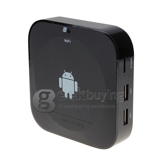 CX-921 Rockchip Quad Core Android 4.2.2 OS RK3188T Cortex A9 1.4 GHz Mini TV BOX 2G/8G AV Output Built-in MIC Black