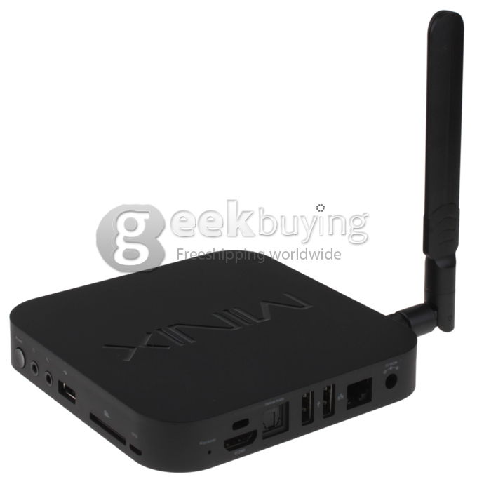 AU Plug MINIX NEO X7 Rockchip RK3188 Cortex A9 1.6GHz Quad Core Android 4.2.2 Mini TV BOX HDMI HDD Player 2G/16G Bluetooth V4.0 External WiFi Antenna Black
