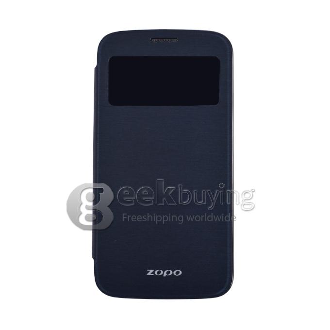 Smart Flip PU Leather Cover Case for ZOPO ZP990 6.0inch Smart Phone - Black