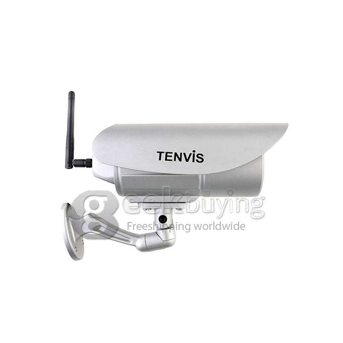 Tenvis IP391W Outdoor Waterproof Wireless IP Camera with 300K Pixels 18 IR LEDs Night Vision Motion Detection(Silver)