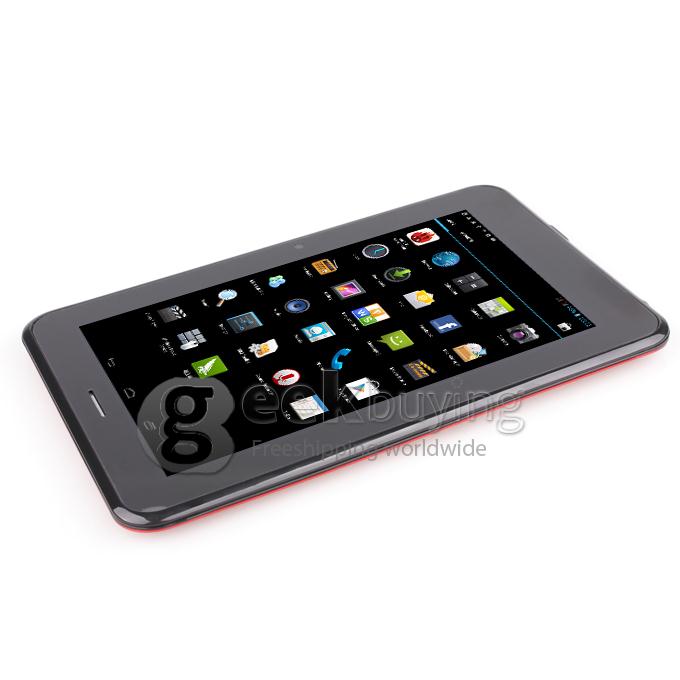 GB97 MTK8377 1.2GHz 7 inch Tablet PC Android 4.1 Dual Core Capacitive Touch Screen 1024*600 1G/8G - Red