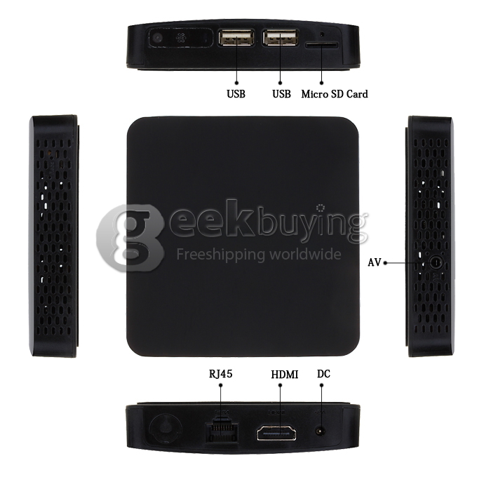 Measy B4K Quad Core Android 4.2 OS All winner A31 Cortex-A7 1.0GHz Mini TV BOX 2G/8G Bluetooth/2.0MP Camera/MIC-Black