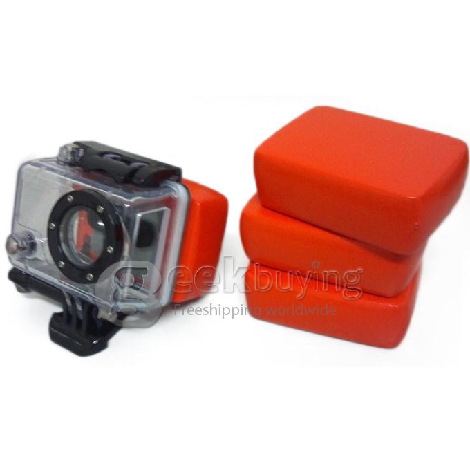 Floaty Float Box With 3M Adhesive Anti Sink for GoPro HD Hero Hero2 Hero3 AS-15 AEE Camera - Orange