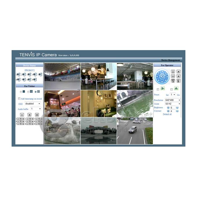 Tenvis IP ROBOT3 Wireless WIFI IP Camera(1.0MP CMOS, H.264,IR-CUT, Night Vision, 5X Digital Zoom Two-Way Audio) - Silver