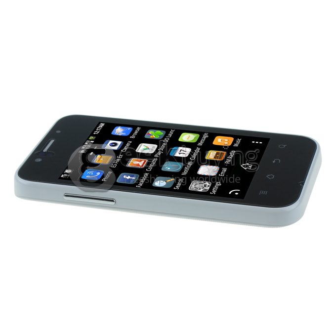 3.5 inch Smartphone Cubot C7 MTK6515 1GHz CPU Dual SIM Android 2.3 Quad Band Dual Camera 2.0MP white with 2pcs Free Case