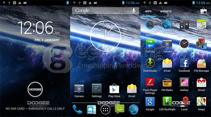 Doogee DG100 4.0inch WVGA Capacitive Screen MTK6572W Dual Core Smartphone 4GB ROM 5.0MP Camera Android 4.2 OS 3G/GPS-Green