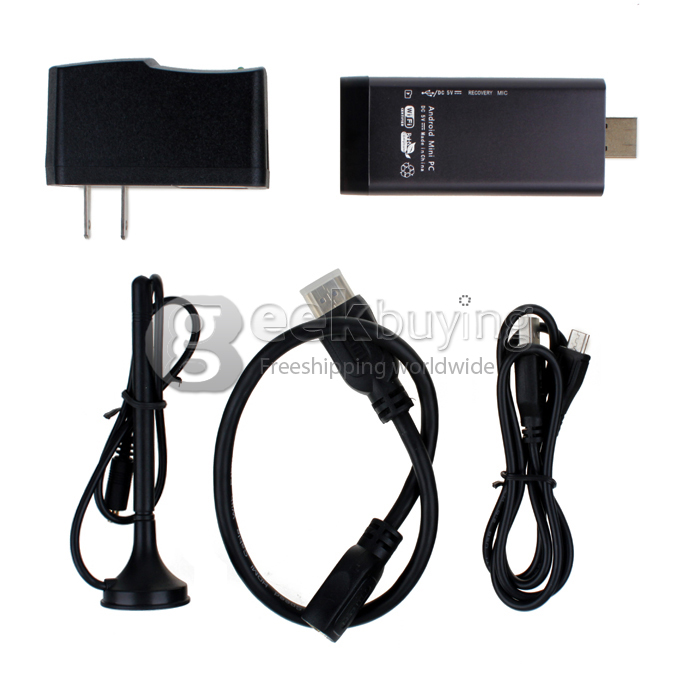 X31 Quad Core Google Android 4.2 RK3188T Cortex A9 1.4GHz Mini TV BOX Dongle HDMI HDD Player 2G/8G Bluetooth Camera Mic External WIFI Antenna Brown