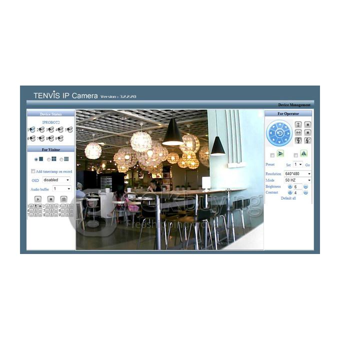 Tenvis IP ROBOT3 Wireless WIFI IP Camera(1.0MP CMOS, H.264,IR-CUT, Night Vision, 5X Digital Zoom Two-Way Audio) - Silver