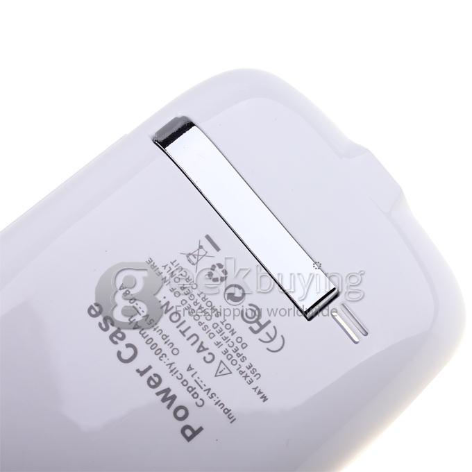 3000mAh Backup Battery Charger Case Cover for Samsung Galaxy S4 Mini - White