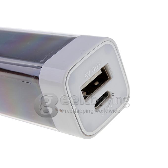 2600mAh Portable External Power Bank Battery Charger - Black