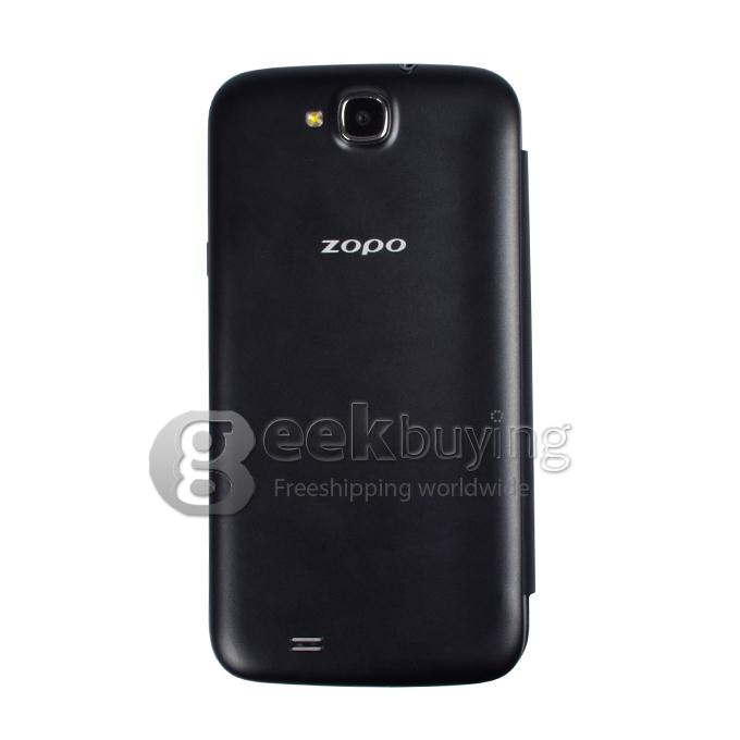 Smart Flip PU Leather Cover Case for ZOPO ZP990 6.0inch Smart Phone - Black