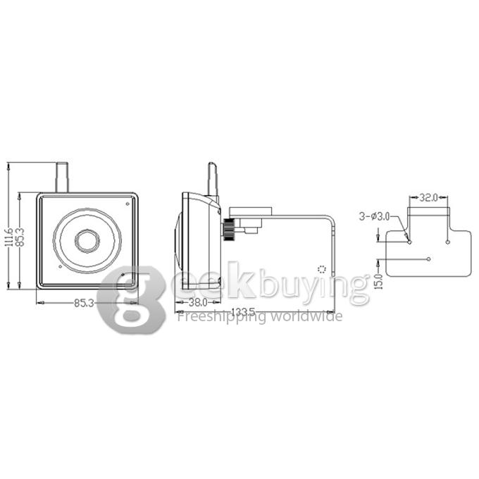 Tenvis Mini 319W 21IR LEDs Wireless Security IP Camera with Two-Way Audio, Night Vision, Motion Detection - Black