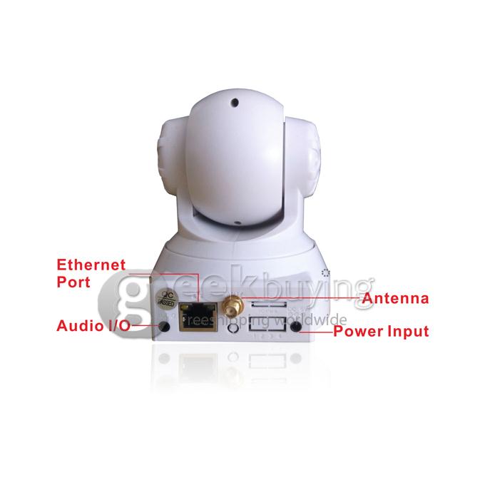 Tenvis JPT3815W Wireless IP Camera with 300K Pixels 10 IR LEDs Two-Way Audio Night Vision Motion Detection - White