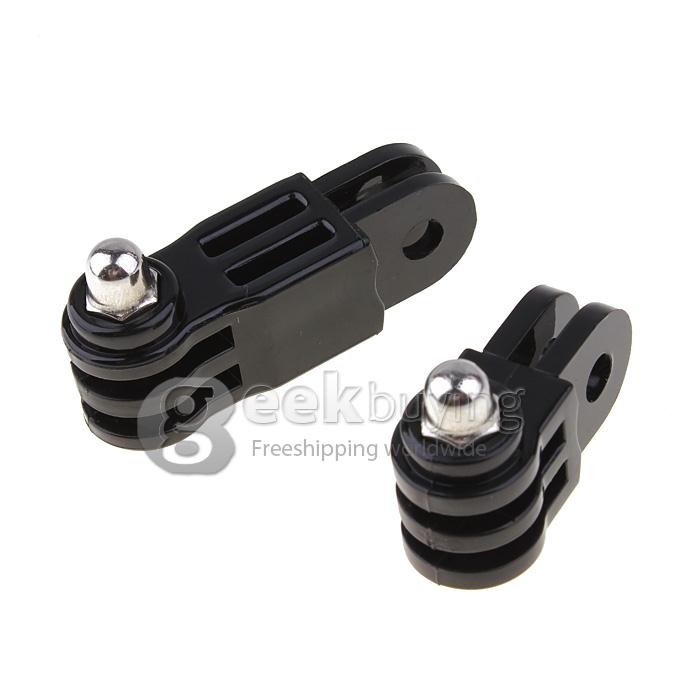 Universal 2way-3way Parallel + Vertical Axis Hinge Mount Adapter Kit for Gopro Hero 3+ / 3 / 2 - Black