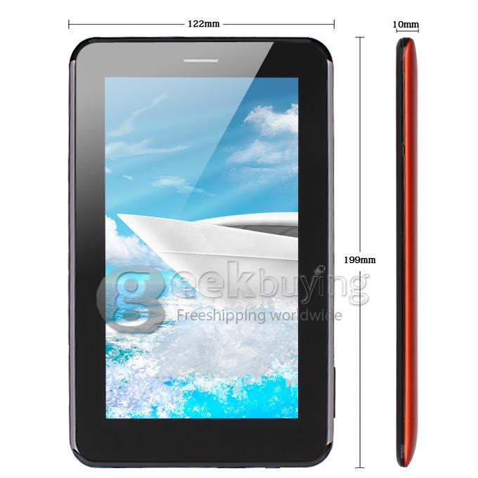 GB97 MTK8377 1.2GHz 7 inch Tablet PC Android 4.1 Dual Core Capacitive Touch Screen 1024*600 1G/8G - Orange