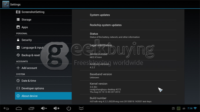 MINIX NEO X7 MINI NEO X7 MINI RK3188 Quad Core Android 4.2.2 1.6GHz Mini TV BOX 2GB/8GB BT WIFI RJ45 with IR Remote Control Special for LD