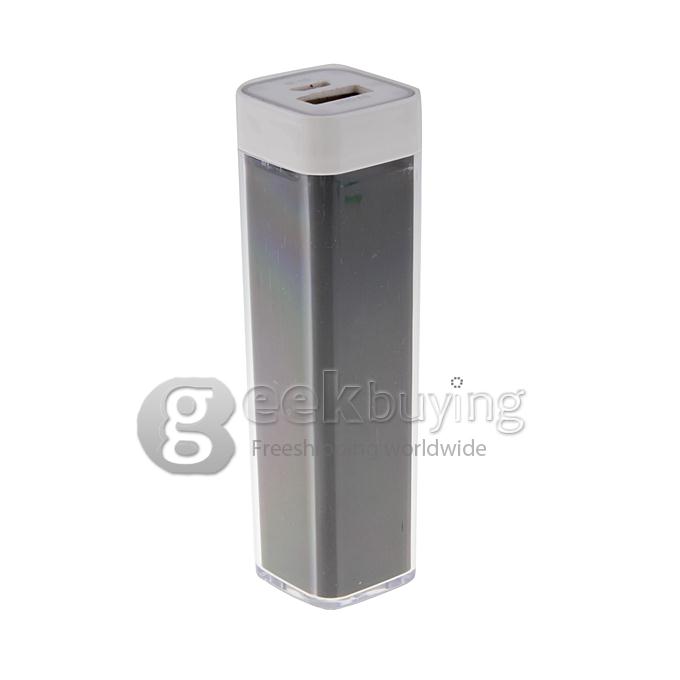 2600mAh Portable External Power Bank Battery Charger - Black