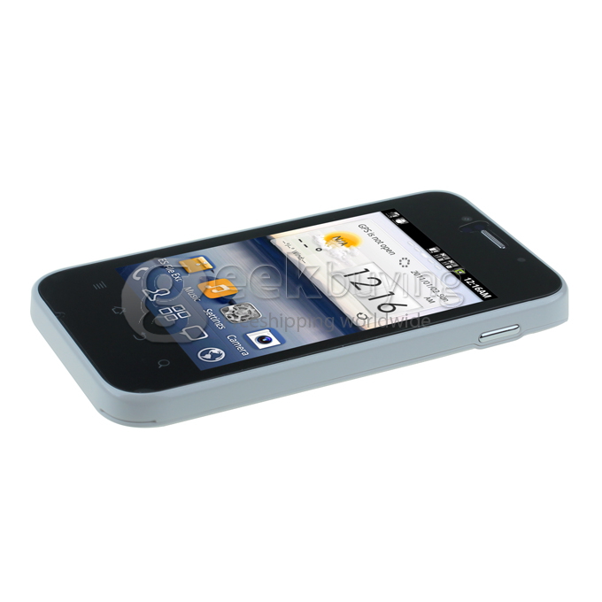 3.5 inch Smartphone Cubot C7 MTK6515 1GHz CPU Dual SIM Android 2.3 Quad Band Dual Camera 2.0MP white with 2pcs Free Case