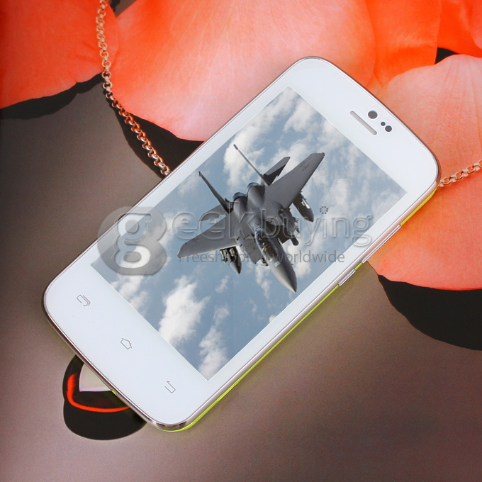 Doogee DG100 4.0inch WVGA Capacitive Screen MTK6572W Dual Core Smartphone 4GB ROM 5.0MP Camera Android 4.2 OS 3G/GPS-Green