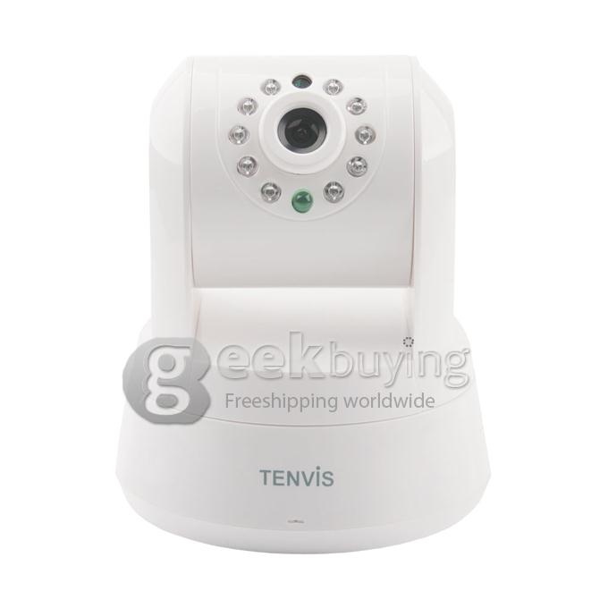Tenvis IP ROBOT3 Wireless WIFI IP Camera (1.0MP CMOS, H.264,IR-CUT, Night Vision, 5X Digital Zoom Two-Way Audio) - White
