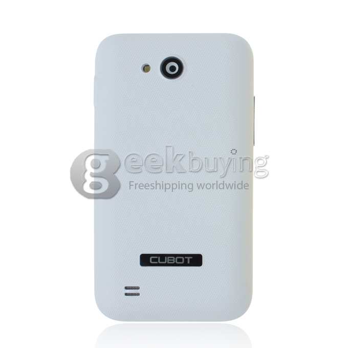3.5 inch Smartphone Cubot C7 MTK6515 1GHz CPU Dual SIM Android 2.3 Quad Band Dual Camera 2.0MP white with 2pcs Free Case