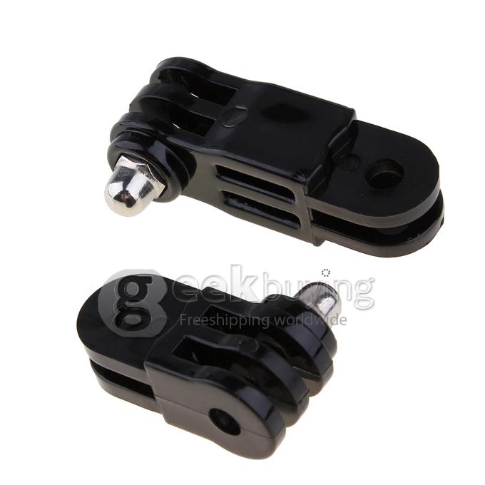 Universal 2way-3way Parallel + Vertical Axis Hinge Mount Adapter Kit for Gopro Hero 3+ / 3 / 2 - Black