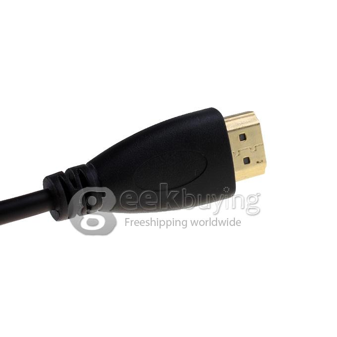 Universal 1.8M/6FT Micro HDMI to HDMI V1.4 Cable Male to Male for Smartphone/Tablet PC Monitor Cable for HDTV Black