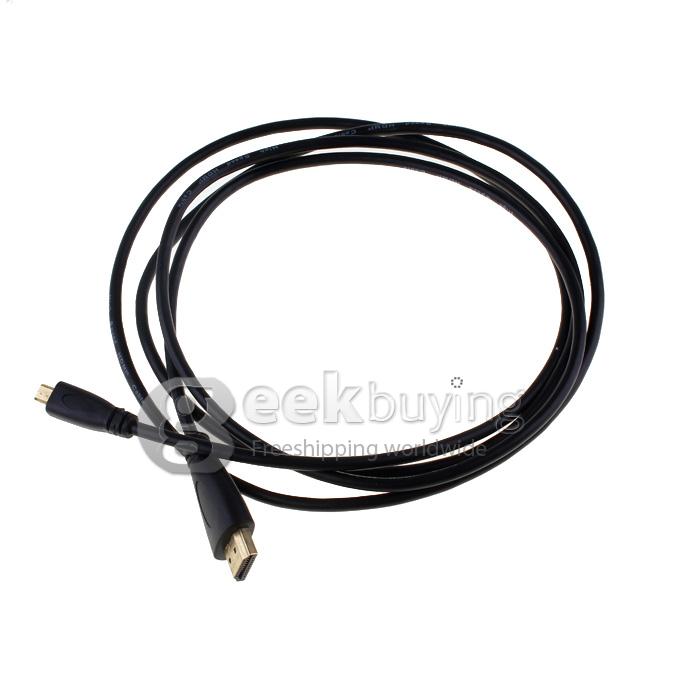 Universal 1.8M/6FT Micro HDMI to HDMI V1.4 Cable Male to Male for Smartphone/Tablet PC Monitor Cable for HDTV Black