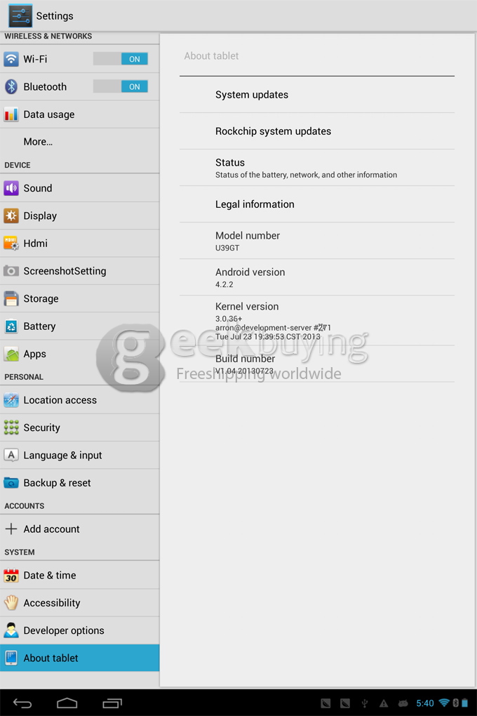 Cube U39GT RK3188 Quad Core 9 Inch Android 4.2 OS Tablet PC 2GB RAM 16GB ROM PLS Capacitive Touch Screen 1920*1280 
