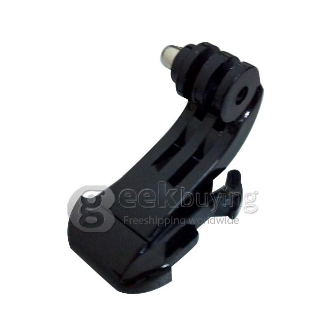 Aluminium Alloy J Hook Buckle Compatible For Gopro HD Hero1, Hero2, Hero3 - Black (2PCS)