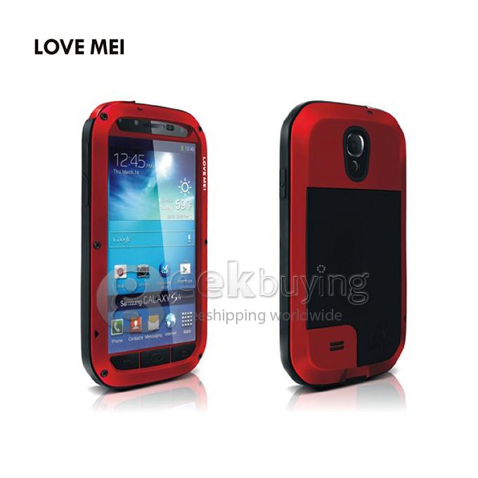 LOVE MEI Weather/Dirt/Shockproof Protect Case for Samsung Galaxy S4 IV i9500 - Red