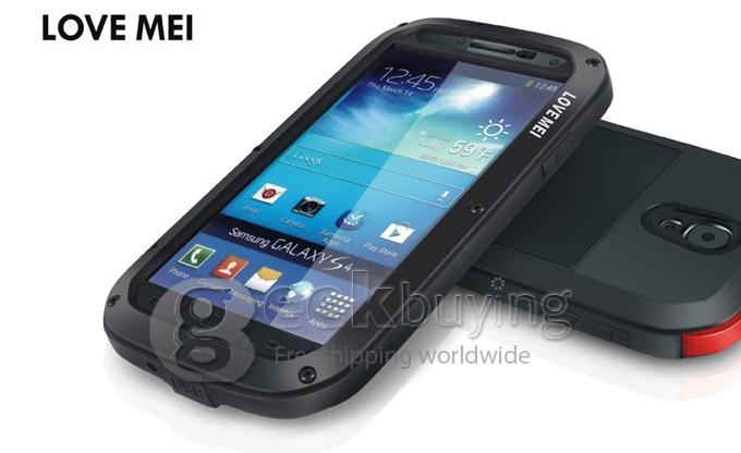 [Germany Stock]LOVE MEI Weather/Dirt/Shockproof Protect Case for Samsung Galaxy S4 IV i9500 - Black